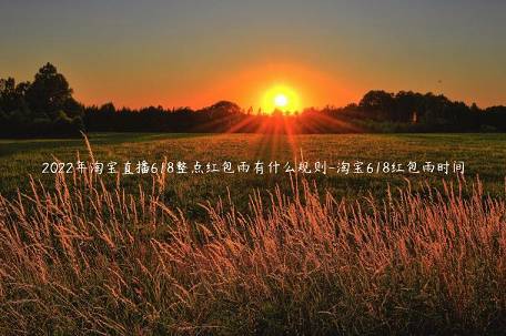 2022年淘寶直播618整點紅包雨有什么規(guī)則-淘寶618紅包雨時間